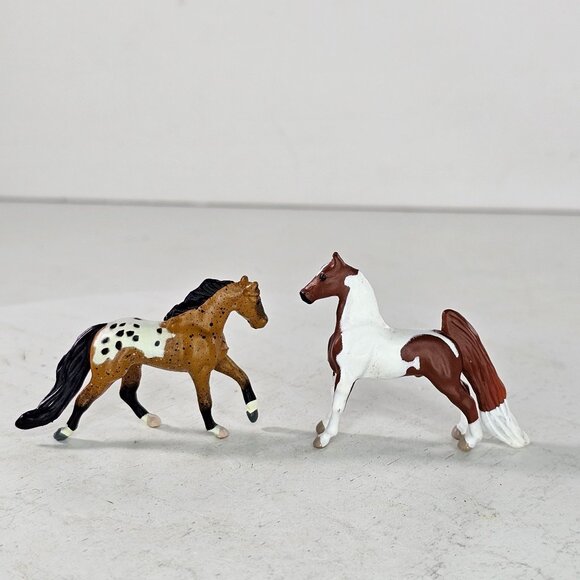 Vintage 1996 Winner’s Choice Creata Micro Horses Set of 2 Appaloosa Pinto - Picture 5 of 11